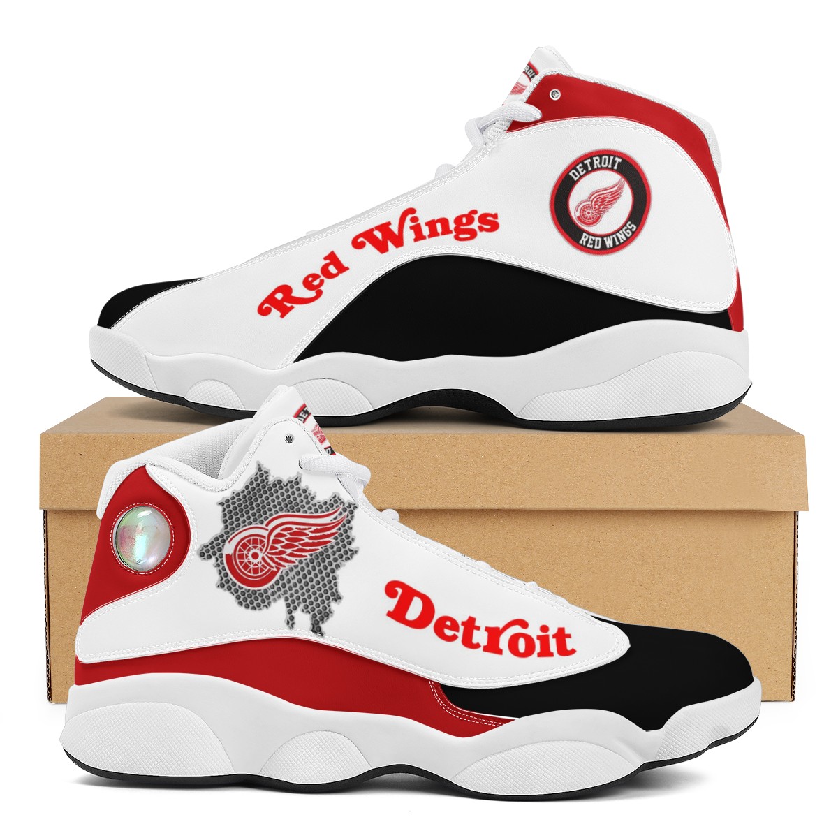 Men's Detroit Red Wings Limited Edition JD13 Sneakers 002